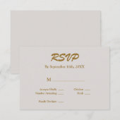 Gray RSVP Card Karte (Vorne/Hinten)