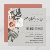 GRAY RUST MONSTERA FLORA AM MORGEN NACH DEM BREITE EINLADUNG (Vorne/Hinten)