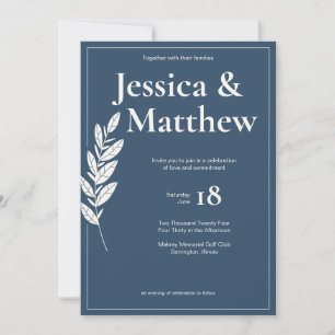 Gray Rustic Chic All-in-One Hochzeit Einladung