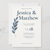 Gray Rustic Chic All-in-One Hochzeit Einladung (Vorderseite)