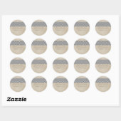 Gray Rustic Quatrefoil Wedding Stickers (Blatt)