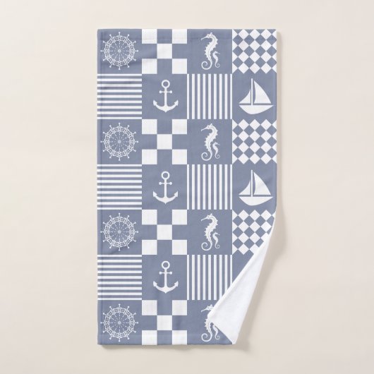 Gray Sailing Badhandtuch Set (Handtuch)
