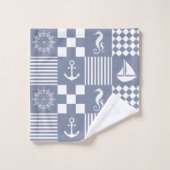 Gray Sailing Badhandtuch Set (Waschlappen)