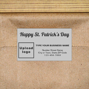 Gray Saint Patrick Business Rectangle Aufkleber