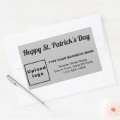 Gray Saint Patrick Business Rectangle Aufkleber (Umschlag)