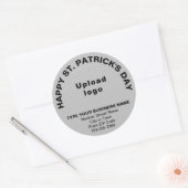 Gray Saint Patrick Business Round Sticker (Umschlag)