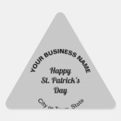 Gray Saint Patrick Business Triangle Sticker (Vorderseite)