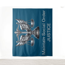 Gray Scales of Justice Attorney Office on Blue |