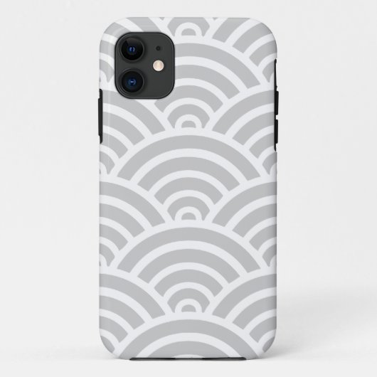 Gray Scallop Muster Case-Mate iPhone Hülle (Rückseite)