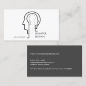 Gray Scheme Mind Science Human Head Visitenkarte (Vorne/Hinten)