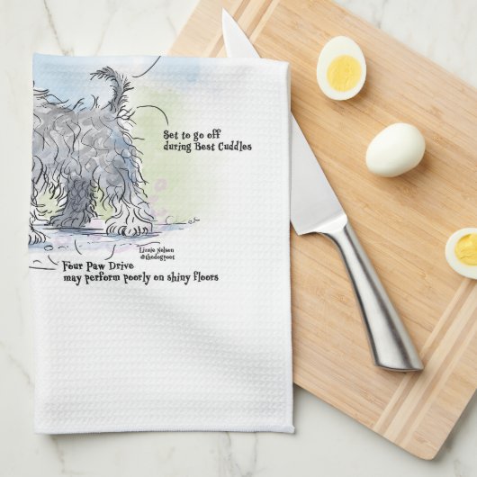 Gray Schnauzer Küchentuch (Viertel Falte)