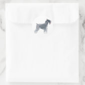 Gray Schnauzer Runder Aufkleber (Tasche)