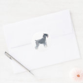 Gray Schnauzer Runder Aufkleber (Umschlag)