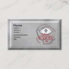 Gray School Nurse Axiom Business Card Visitenkarte
