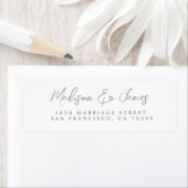 Gray Script Elegant Wedding Rücksendeadresse (Insitu)