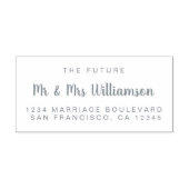 Gray Script Future Mr. Wedding Rücksendeadresse Permastempel (Design)