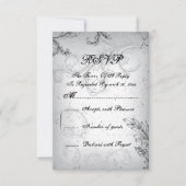 Gray Scroll 25. Silberhochzeit Jubiläum UAWG RSVP Karte (Vorderseite)