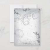 Gray Scroll 25. Silberhochzeit Jubiläum UAWG RSVP Karte (Rückseite)