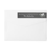Gray Scrolls Chalkboard Holiday Wraparound Label (Rückseite)