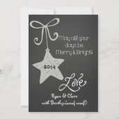 Gray Scrolls Individuelle Foto-Weihnachtskarte Feiertagskarte (Rückseite)