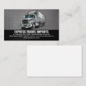 Gray Semi Truck | Verkehr Visitenkarte (Vorne/Hinten)