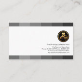 Gray Shade Stripes Personaleinstellung Visitenkarte (Rückseite)