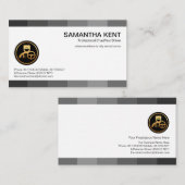 Gray Shade Stripes Personaleinstellung Visitenkarte (Vorne/Hinten)