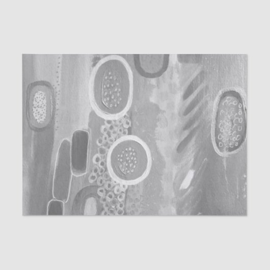 Gray Shades Abstrakt Art Tissue Paper Seidenpapier (Vorderseite)