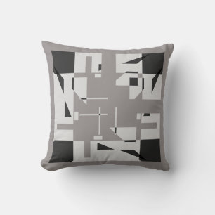 Gray Shades Black 4 Corner Kleine Formen Labyrinth Kissen
