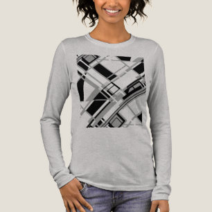 Gray Shades Black Diagonal Gameboard MCM Look Tri-Blend Shirt