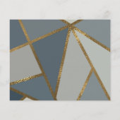 Gray Shades & Bronze Modern Wedding retten das Dat (Rückseite)