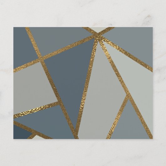 Gray Shades & Bronze Modern Wedding retten das Dat (Rückseite)