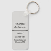 Gray Shades Color Blocks Schlüsselanhänger (Rückseite)