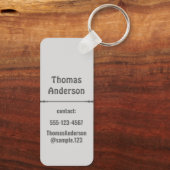 Gray Shades Color Blocks Schlüsselanhänger (Rückseite)