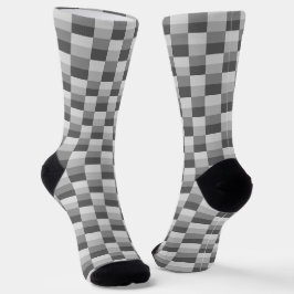 Gray Shades Color Blocks Socken