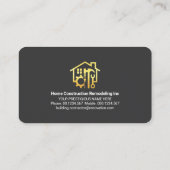 Gray Shades Gold Dachdeckungsgrenze Visitenkarte (Rückseite)