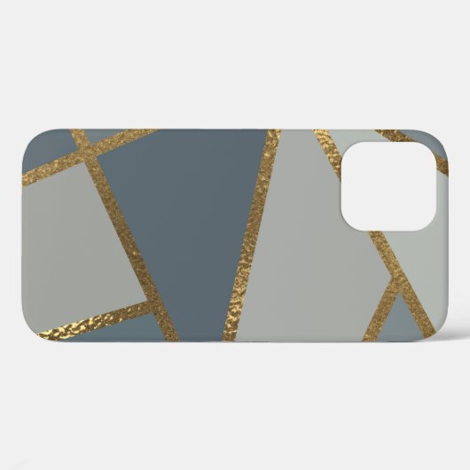 Gray Shades Neutral Gold Bronze Geometric Case-Mate iPhone Hülle (Rückseite (Horizontal))