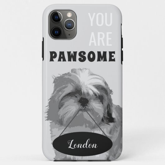 Gray Shih Tzu iPhone 11 Pro Max Fall Case-Mate iPhone Hülle (Rückseite)
