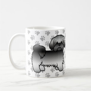 Gray Shih Tzu Niedlich Cartoon Dog Illustration Kaffeetasse