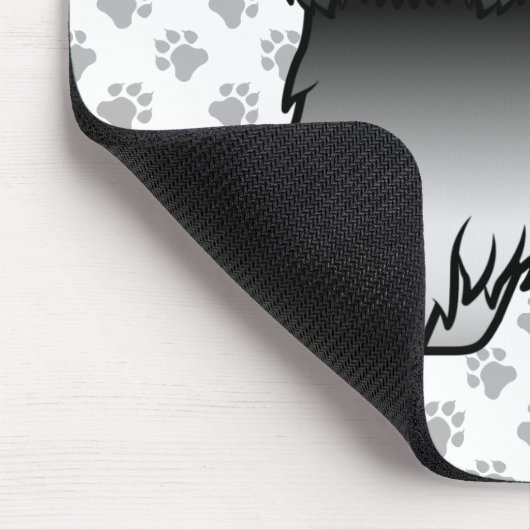 Gray Shih Tzu Niedlich Cartoon Dog Illustration Mousepad (Ecke)