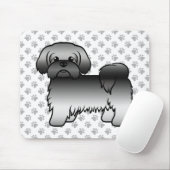 Gray Shih Tzu Niedlich Cartoon Dog Illustration Mousepad (Mit Mouse)