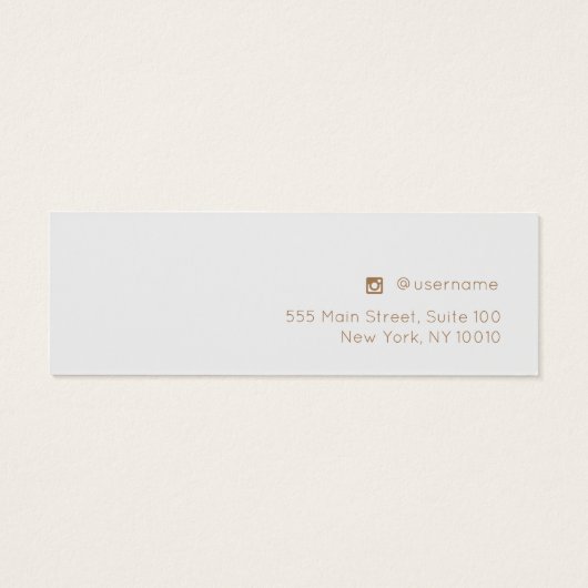 Gray Signature Script Stud Earring Display Card (Rückseite)