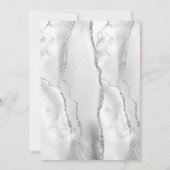 Gray Silver Agate Dark 50. Geburtstag Einladung (Rückseite)