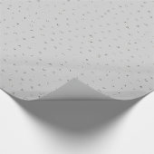 Gray Silver Confetti Geschenkpapier (Ecke)