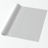 Gray Silver Confetti Geschenkpapier (Ungerollt)