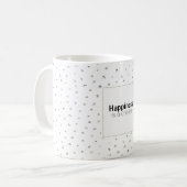 Gray Silver Confetti Glück ist eine Wahl Kaffeetasse (Vorderseite Links)