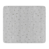Gray Silver Confetti Schneidebrett (Vorderseite)