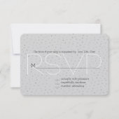 Gray Silver Confetti UAWG RSVP Karte (Vorderseite)