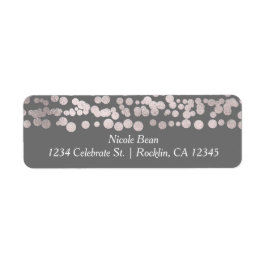 Gray Silver Dots Elegante Glam Wedding Einladung