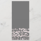Gray Silver Dots Elegante Glam Wedding Menu Card Menükarte (Rückseite)